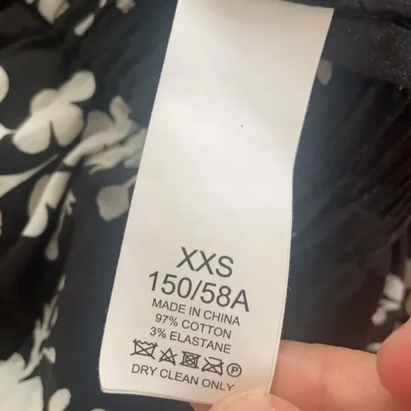 Kate Spade New York Women's Black and White Floral Maxi Skirt with pockets XXS - Picture 6 of 6